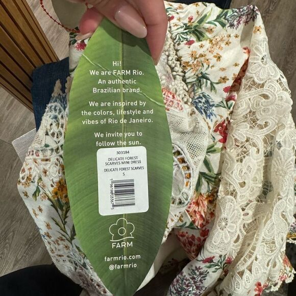 Farm Rio Delicate Forest Scarves Minidress - Picture 7 of 8